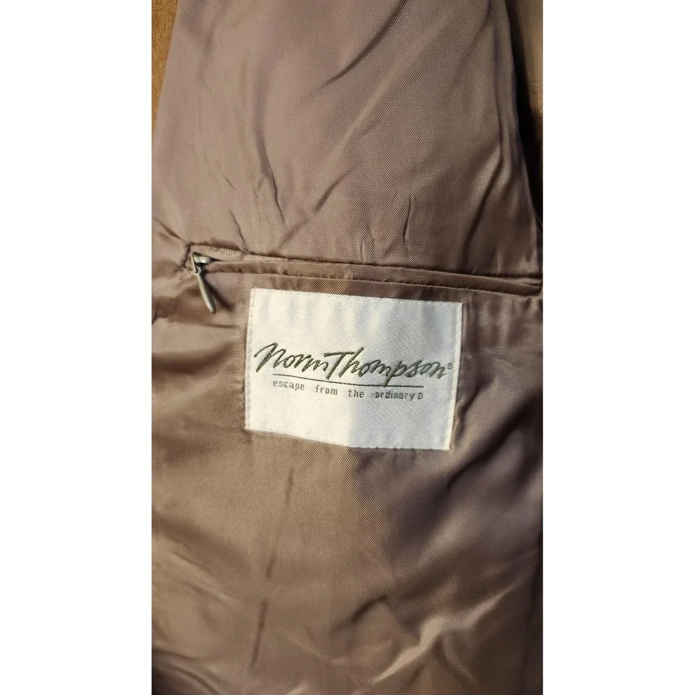 Norm Thompson Blazer‎ Mens 48L Brown Suede Look 3 Button Long Sport Coat USA